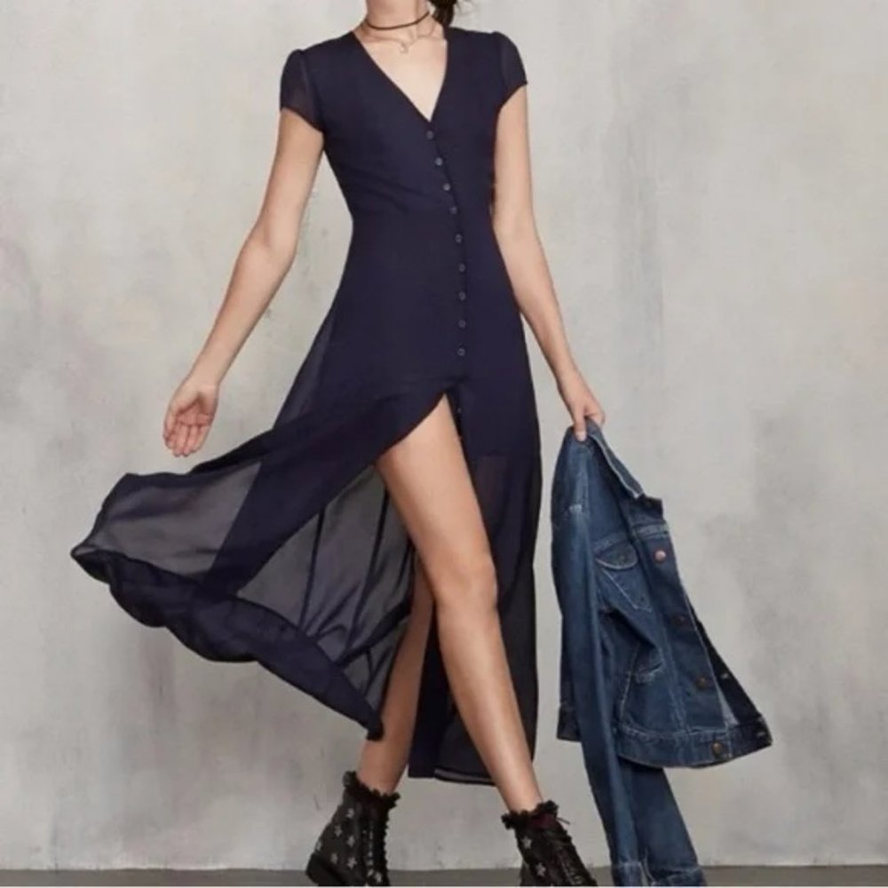 Reformation Naveen Dress in Navy
